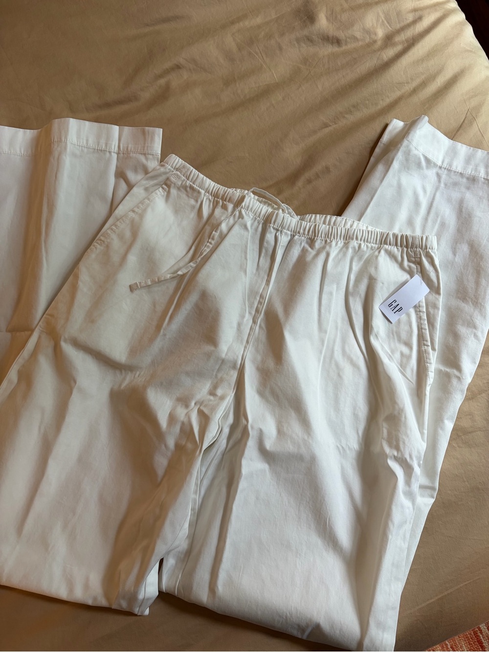 Mid Rise Poplin Relaxed Easy Wide-Leg Pants - Picture 2 of 3